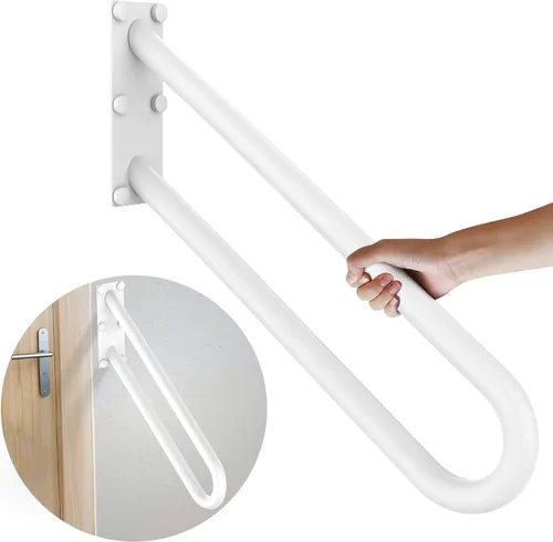 Miniatura 11 de Pasamanos de acero inoxidable de 20 pulgadas para 1-3 escalones, tubo de 1.25 pulgadas, barra de seguridad cromada en forma de U para escaleras