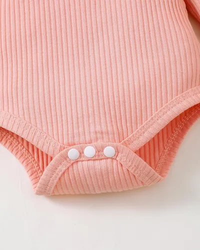Miniatura 52 de Renotemy Conjunto de ropa para bebé recién nacida, mameluco con volantes, pantalones florales, lindo conjunto de ropa para bebé niña