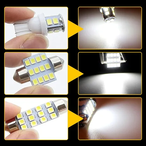 Miniatura 7 de 20 luces LED para techo de automóvil, 12 V, impermeables, de policarbonato de doble punta, luces de lectura interior de vehículo, accesorios