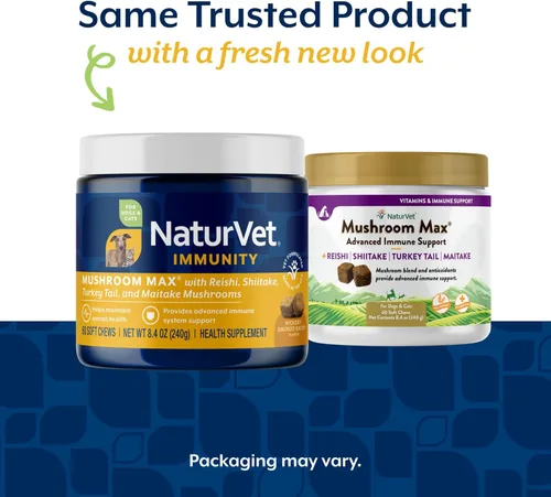 Miniatura 2 de NaturVet Mushroom Max - Suplemento avanzado para perros de apoyo inmunológico – Ayuda a fortalecer la inmunidad, la salud general de los perros