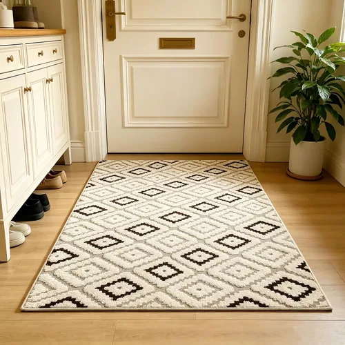 Miniatura 43 de UKELER Tapete antideslizante para puerta, alfombras de acento modernas para entrada, estilo romántico campestre americano, alfombras de algodón
