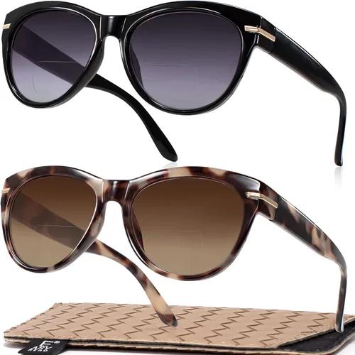 Miniatura 9 de EASY READ Pack de 2 lentes de sol bifocales para leer para mujer, lentes de sol modernos con protección UV400