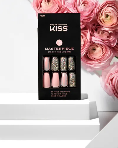 Miniatura 9 de KISS Masterpiece - Manicura de lujo única en su tipo, uñas postizas acrílicas premium con pegamento de gel rosa para uñas, palito de manicura, mini