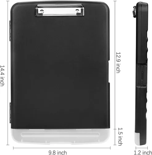 Miniatura 2 de Meiikun Portapapeles con Almacenamiento, Portapapeles de Plástico 8.5x11 con Soporte para Bolígrafo, Portapapeles de Enfermería de Alta Capacidad