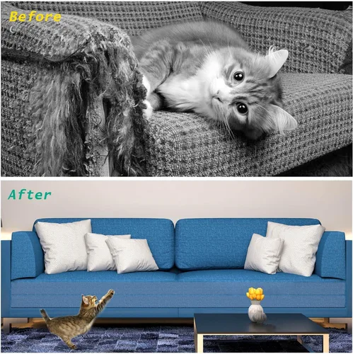 Miniatura 3 de Protector de muebles antiarañazos para gatos, protector de muebles autoadhesivo transparente de gatos que arañan las garras, protector de sofá