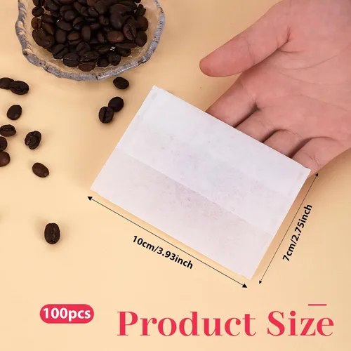 Miniatura 2 de 100 bolsas de té desechables para té de hojas sueltas, bolsas de filtro de té, bolsas de té sueltas vacías, bolsas de especias para cocinar de 2.75