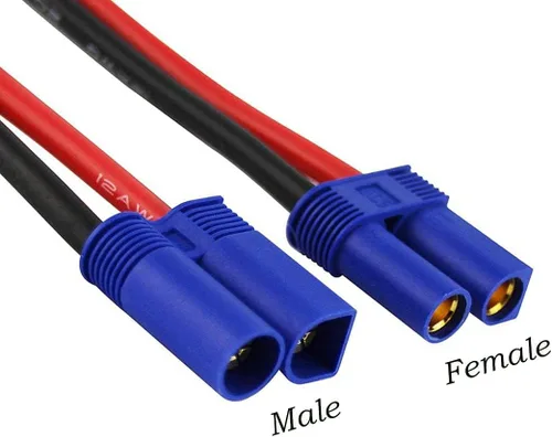 Miniatura 3 de 3 pares de conectores EC5 macho y hembra de 0.197 in, conector banana de 12 AWG 3.9 in, cable de alambre de silicona suave para RC avión