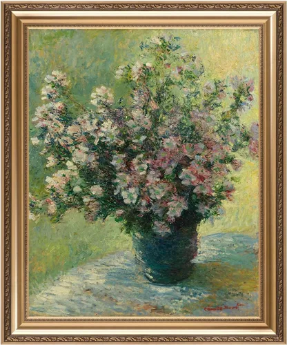Miniatura 98 de IPIC - Reproducción artística de los lirios de agua de Claude Monet 1906, impresiones giclée coinciden con el marco dorado clásico, arte de pared