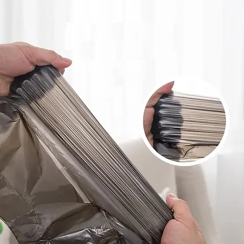 Miniatura 4 de Bolsas de basura negras de 4 galones para baño, 5 rollos/100 unidades, asas pequeñas, bolsas de basura para oficina, papelera de baño, bolsas