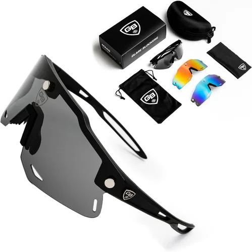 GB MAGS - Juego magnético polarizado para todos los deportes, gafas de sol para ciclismo para hombres y mujeres | 3 lentes intercambiables