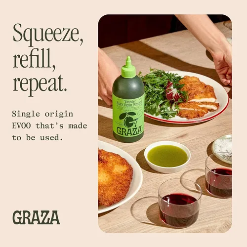 Miniatura 8 de Graza Drizzle - Aceite de oliva virgen extra, aceite de acabado de AOVE con alto contenido de polifenoles, cosecha temprana en una botella