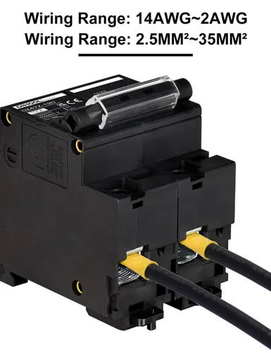 Miniatura 7 de DIHOOL Disyuntor DC Interruptor de desconexión solar de 100 amperios 2p 1000V para PV, UPS, batería de RV, montaje en carril DIN..