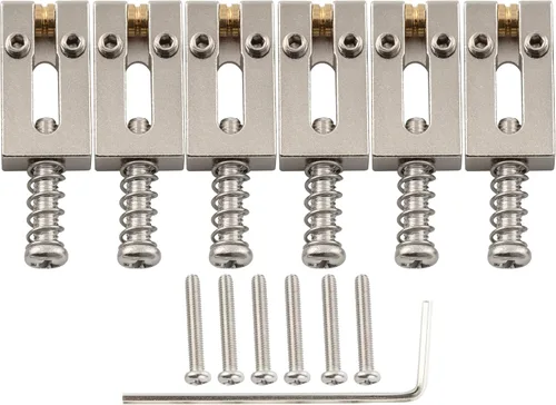 Miniatura 9 de Musiclily Sillas de puente de guitarra de latón ultra de 0.413 in, sillín de puente de trémolo para Fender Telecaster Tele Stratocaster Strat ST TL
