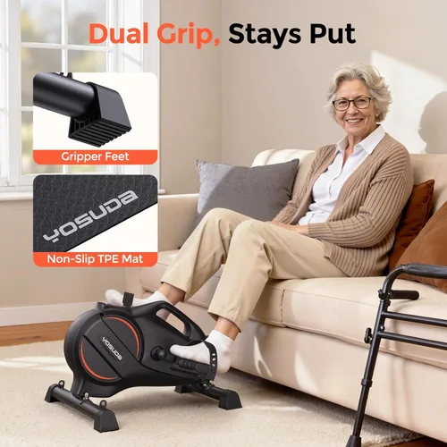 Miniatura 3 de YOSUDA Pedal de Ejercicio para Bajo el Escritorio - Mini Bicicleta Magnética de Ejercicio, Pedal de Bicicleta de Escritorio para Entrenamiento