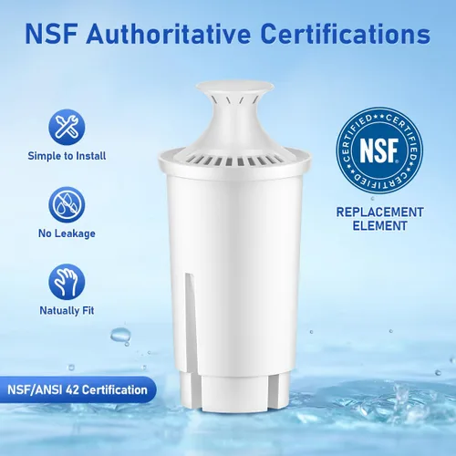 Miniatura 4 de Repuesto para filtro Brita, repuesto para jarras y dispensadores de agua Brita, Classic OB03, Mavea 107007, 35557, filtro de agua certificado NSF