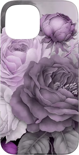 Miniatura 6 de Purple Watercolor Rose Flower Bouquet on Gray Case for iPhone 17