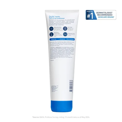 Miniatura 11 de CeraVe Acondicionador hidratante suave, acondicionador para el cabello con ceramidas, niacinamida y ácido hialurónico, sin sulfatos y seguro