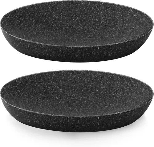Miniatura 11 de Luxspire Jabonera, Bandeja de Jabón de Resina Portajabones Caja Contenedora, Estuche de Plato de Jabón Ovalado con Patrón de Mármol, Soporte