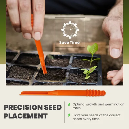 Miniatura 2 de Dibby Semillas Herramienta de jardín Dibber Plantador Transplantador – Siembre semillas a la profundidad correcta – Trasplante fácilmente las Azul