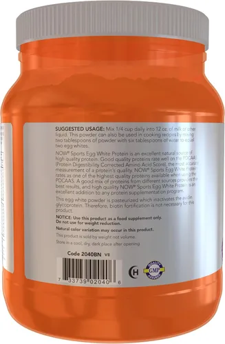 Miniatura 3 de Now EggWhite Proteína en polvo - 1.2 lb.