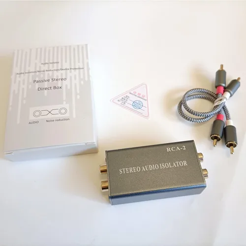 Miniatura 6 de Aislador de ruido RCA Pro Eliminador de sonido de audio (sin afectar a los graves) Filtro de ruido de carcasa de aluminio Aislador de calidad