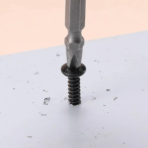 Miniatura 7 de #8 x 1 Tornillos de chapa metálica 100 piezas 410 tornillos Tek de cabeza plana de acero inoxidable Tornillos autorroscantes rápidos Óxido negro por