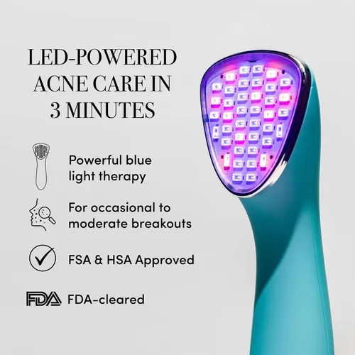 Miniatura 2 de ReVive - Dispositivo clínico para acné, varita de luz roja y azul para brotes, herramientas de acné autorizadas por la FDA, herramientas faciales
