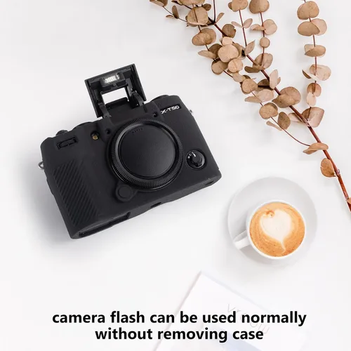 Miniatura 6 de MUZIRI KINOKOO Funda de silicona compatible con cámara digital Fujifilm X-T50 XT50, goma suave Fuji XT50 X-T50 con superficie esmerilada, agarre