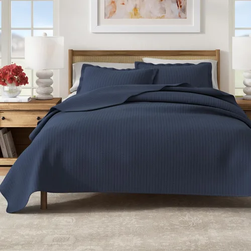 Miniatura 10 de Great Bay Home Full/Queen Quilt Set - 3-Piece Seersucker Box-Stitched Bedding Set - Soft, Lightweight, All-Season Bedspread (White)