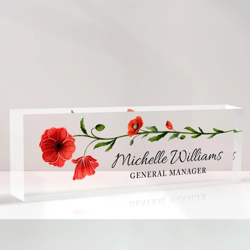 Miniatura 45 de Placa de nombre de escritorio personalizada, placas de identificación acrílicas personalizadas para escritorio, accesorio de oficina para mujeres