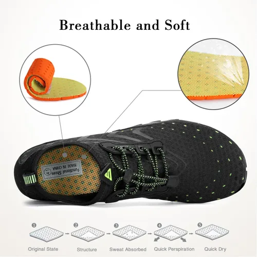 Miniatura 4 de Mishansha - Zapatos de agua para hombres y mujeres secado rápido para natación buceo surf deportes acuáticos piscina playa senderismo yoga