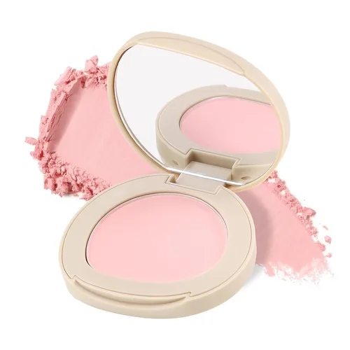 Boobeen Rubor en polvo suelto con cojín de aire, colorete natural para mejillas, rubor altamente pigmentado, maquillaje fácil de mezclar, rubor para