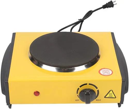 Miniatura 10 de Quemador de Encimera Compacto y Portátil - Quemador Eléctrico de Bobina Simple de 1000 Vatios para Encimera, Controles de Temperatura, Color Negro