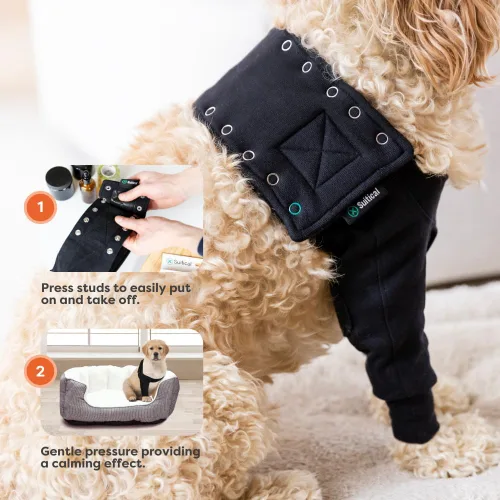 Miniatura 4 de Suitical Manga de Recuperación para Perro, Mediano, Negro Manga única negra