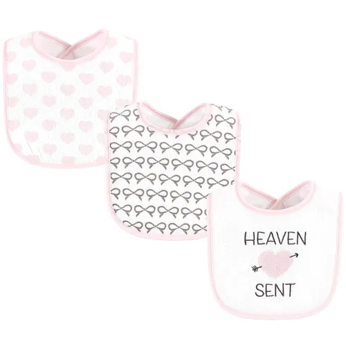 Miniatura 2 de Baberos Hudson Baby unisex de algodón de rizo con relleno de fibra, modelo Holiday Girl Sparkle, talla única