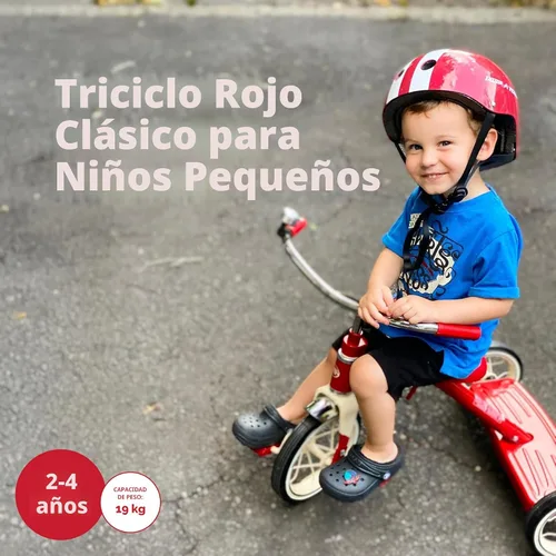Miniatura 2 de Radio Flyer Triciclo Clásico de 10 Pulgadas para Niños Pequeños con Neumáticos de Goma y Marco de Acero, Rojo Niño pequeño