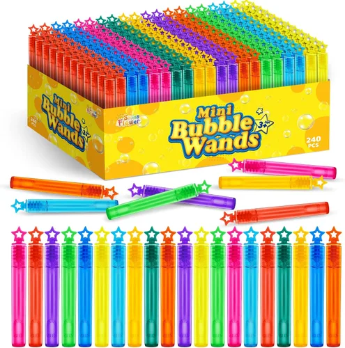 Miniatura 13 de 300 piezas de varitas para burbujas mini, surtido de juguetes para regalos de fiesta de burbujas para niños, juguetes temáticos para cumpleaños