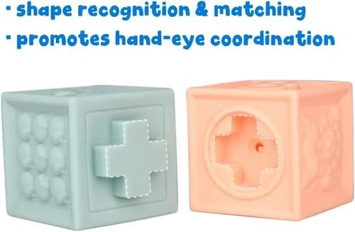Miniatura 2 de Bloques apilables suaves para bebé, juguetes Montessori sensoriales para actividades para niños pequeños, regalos para niños y niñas de 6, 9, 12, 18