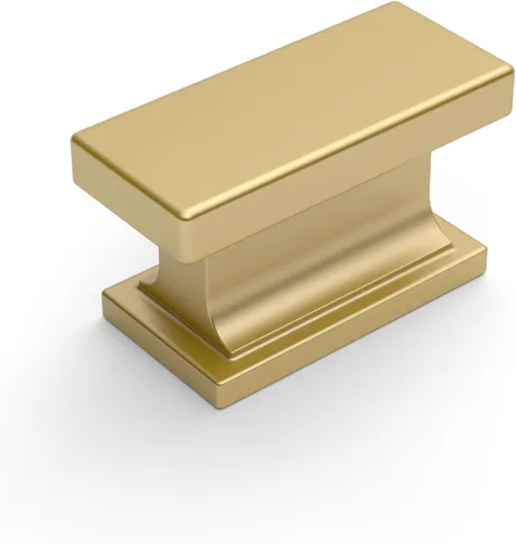 Miniatura 45 de Amerdeco - Paquete de 6 perillas en negro mate para gabinete, un solo orificio de 1.46 pulgadas, manijas para armarios, tiradores rectangulares