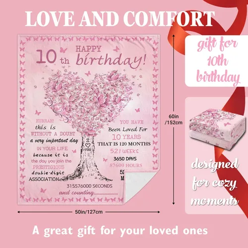 Miniatura 6 de Regalos de cumpleaños para niñas de 10 años, decoraciones de cumpleaños número 10 para niñas, los mejores regalos de cumpleaños de dos dígitos