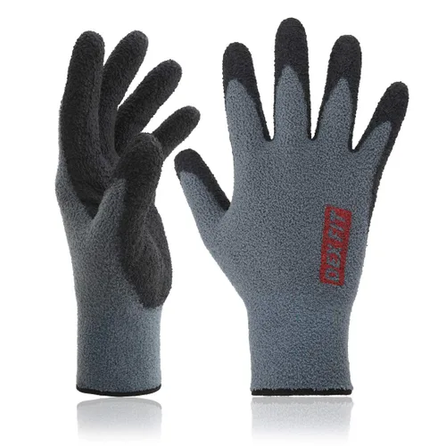 Miniatura 7 de DEX FIT Guantes de trabajo para clima frío NR450 - Forro polar cálido, agarre firme con revestimiento de nitrilo, ligeros y flexibles, ideales