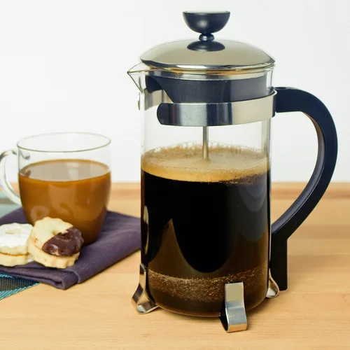 Miniatura 5 de Primula, prensa francesa clásica para 8 tazas de café, con manija negra, Transparente
