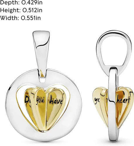 Miniatura 5 de PANDORA Joyería colgante de corazón giratorio en brillo y plata de ley Metal no aplica