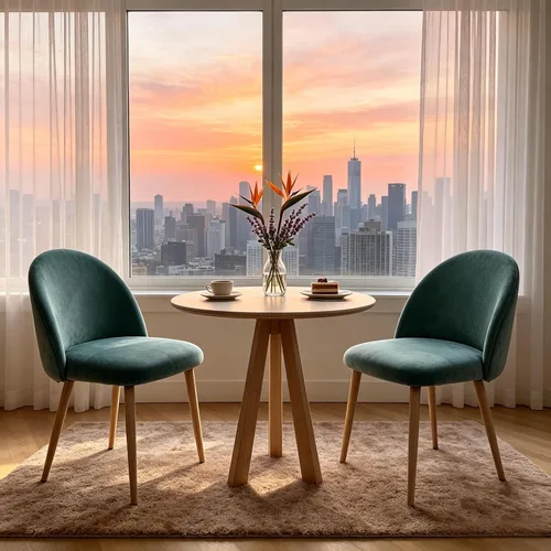 Miniatura 12 de Lightdot Juego de 2 sillas de comedor, cómodos asientos de terciopelo, sillas de sala de estar modernas de mediados de siglo, sillas de cocina