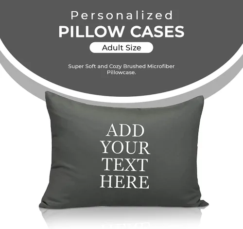 Miniatura 2 de Personalized Passion Fundas de almohada tamaño corporal (20 x 54 pulgadas), fundas de almohada suaves y acogedoras con cierre de sobre con nombre