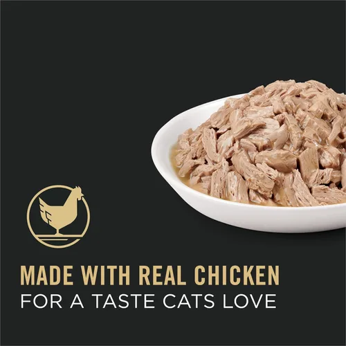 Miniatura 2 de Purina Pro Plan Complete Essentials Comida para Gatos Alta en Proteínas en Salsa, Comida Húmeda para Gatos Plato Principal de Pollo