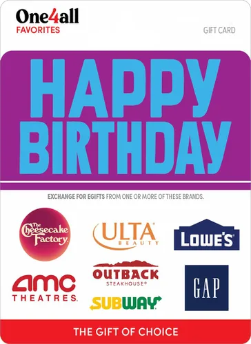 Tarjeta de regalo de feliz cumpleaños de OC
