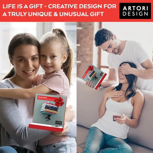 Miniatura 7 de Estante flotante para libros Artori Design "Wondershelf", de metal negro, estante único, regalos para estudiosos, amantes de libros, presente