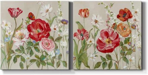 Miniatura 33 de Renditions Gallery Arrangement of Spring I - Arte de pared, decoración en lienzo de alta calidad con envoltura de galería, listo para colgar, 10