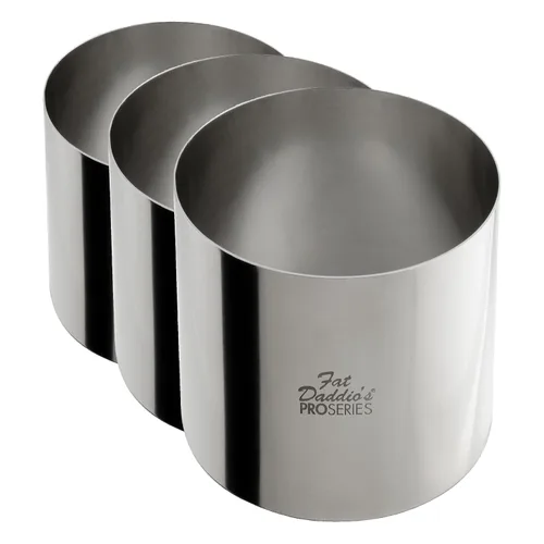 Miniatura 10 de Fat Daddio's Anillo redondo de acero inoxidable para pasteles y pastelería, 2 x 0.75 pulgadas